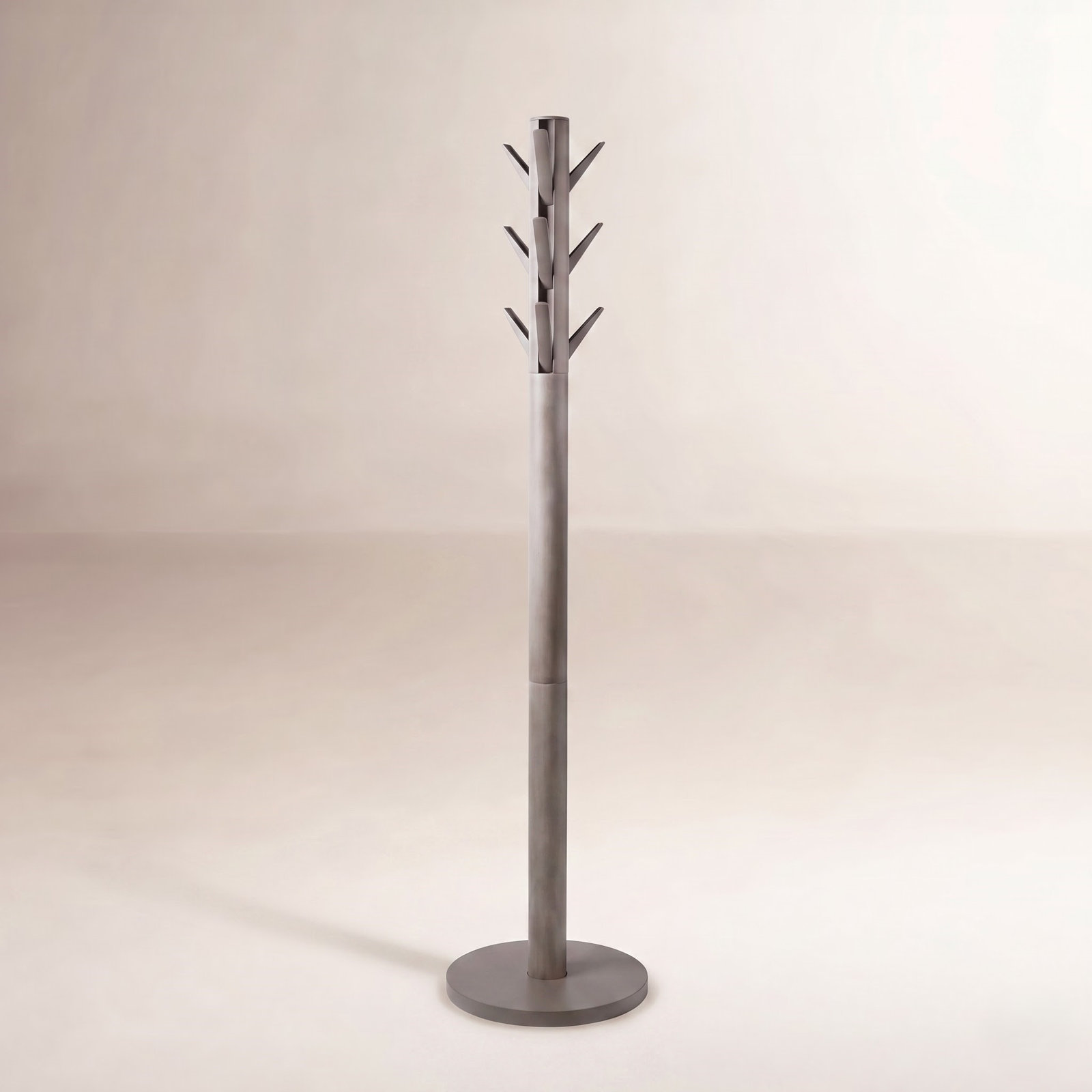 9-Hook Freestanding Coat Rack, Gray