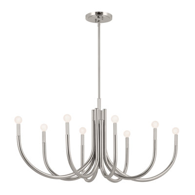 Odensa 8 - Light Steel Dimmable Classic / Tradional Chandelier