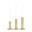 Ensemble de chandelles de table en acier inoxydable 3 pièces Kage-2052352069