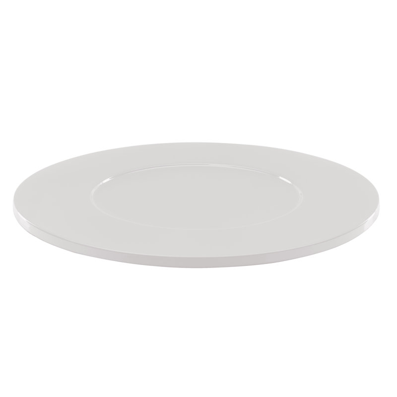 Sushic Wood Charger, Lacquered White