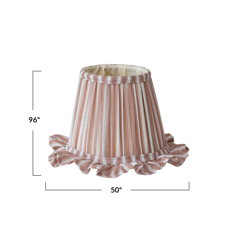 Ruffled Stripe Pleated Cotton Mini Lampshade