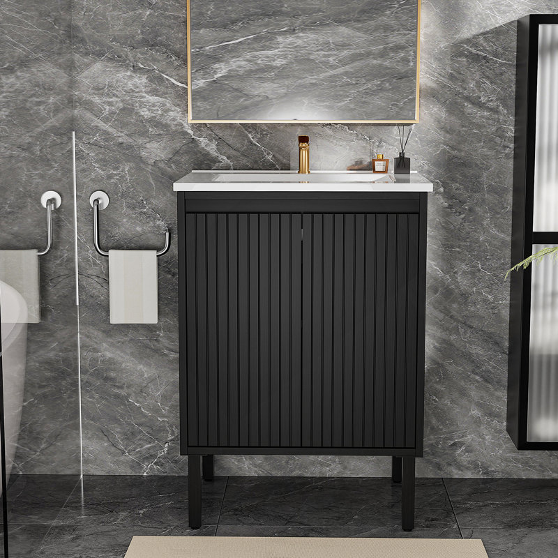 Meuble-lavabo 24 po sans lavabo, Noir