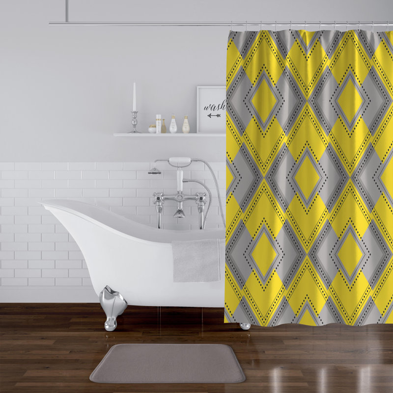 Codie Geometric Shower Curtain, 90" H x 70" W
