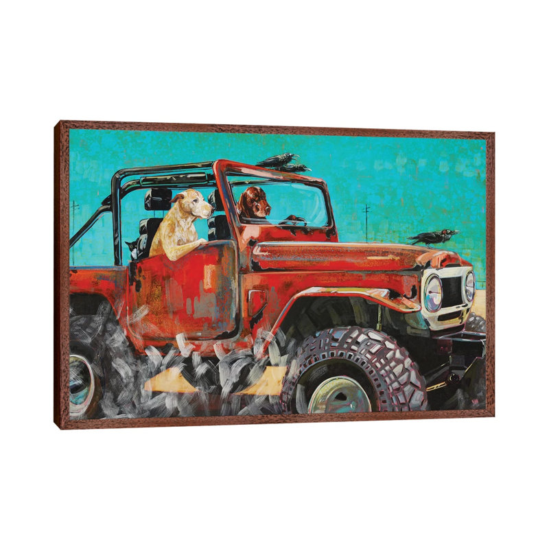 Fj Crusin by Barton DeGraaf - Painting on Canvas, 45.72cm H x 66.04cm W x 3.81cm D, Classic Brown Wood Framed
