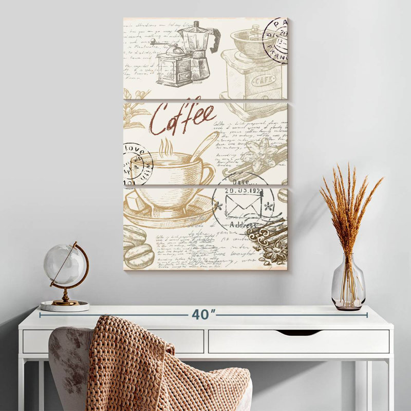 Café rétro français, H 32 po x l 20 po