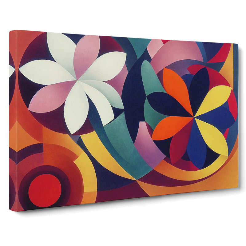 Masterful Abstract Flowers - Wrapped Canvas, 35cm H x 50cm W x 3cm D