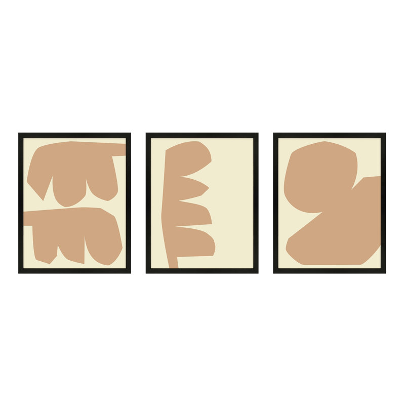 Component. Set Of 3 by Michael Kempen, 24" W x 30" H, Black Framed