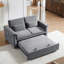 Lit convertible 2 places en velours gris