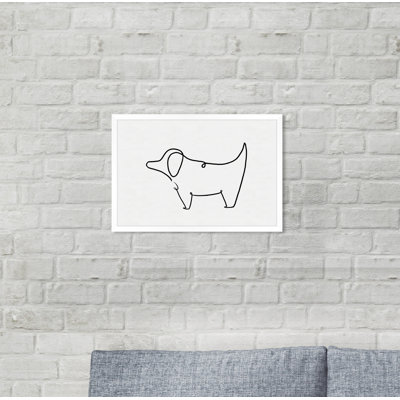 Simple contour de chiot-reproduction d’art