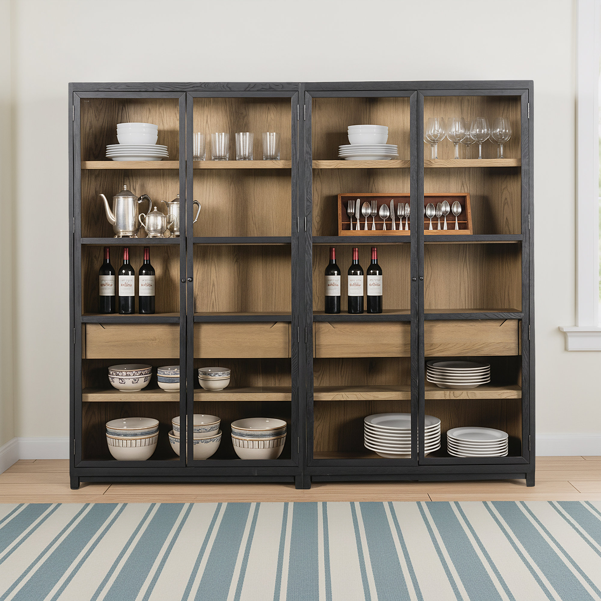 Sonata Dining Cabinet, Matte Black