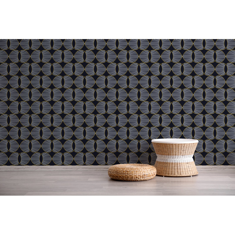 Paume 10' L x 24" W Peel and Stick Wallpaper Roll, Onyx
