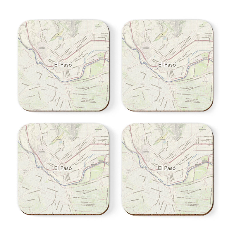 Sous-verre carte des États-Unis, El Paso