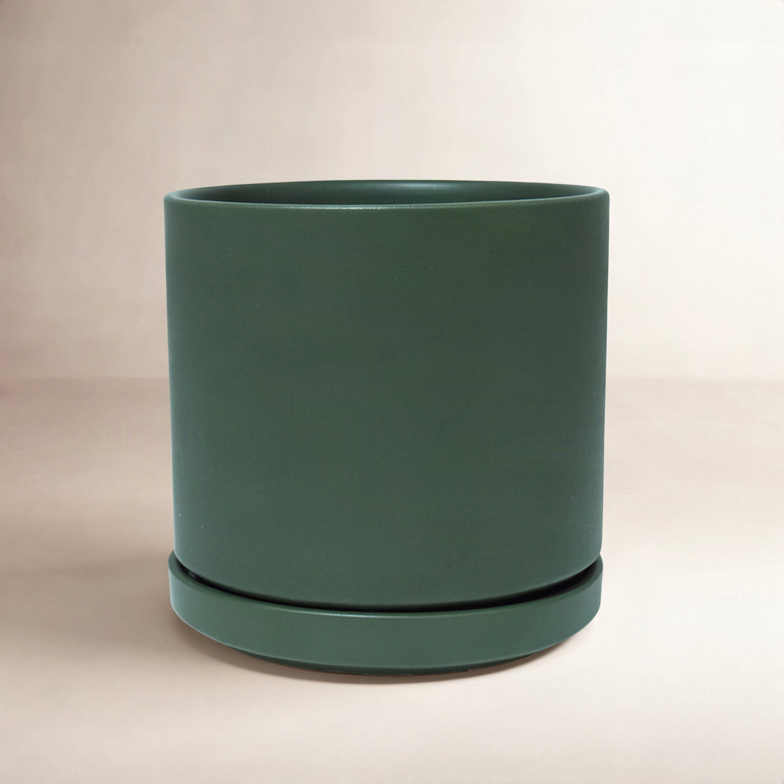 Cheryl Ceramic Pot Planter, 11.5" H x 12.5" W x 12.5" D, Forest Green