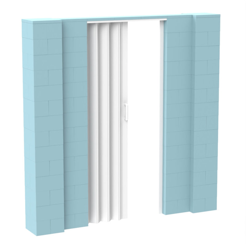 Ensemble mural bloc géant, Bleu clair, 84"