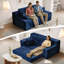 Canapé-lit 71 po à rayures en flanelle 71 po, canapé-lit coulissant fonctionnel 2-en-1 avec coussins décoratifs, canapé futon à compression pour petits espaces, bureau, chambre à coucher-146526318