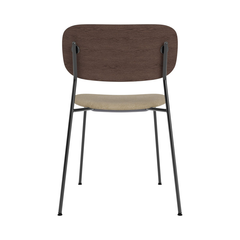 Co Armchair, Black Steel/Dark Stained Oak, Bouclé 02 Acrylic