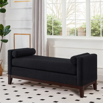 Banc en tissu Boucle avec accoudoirs et coussins