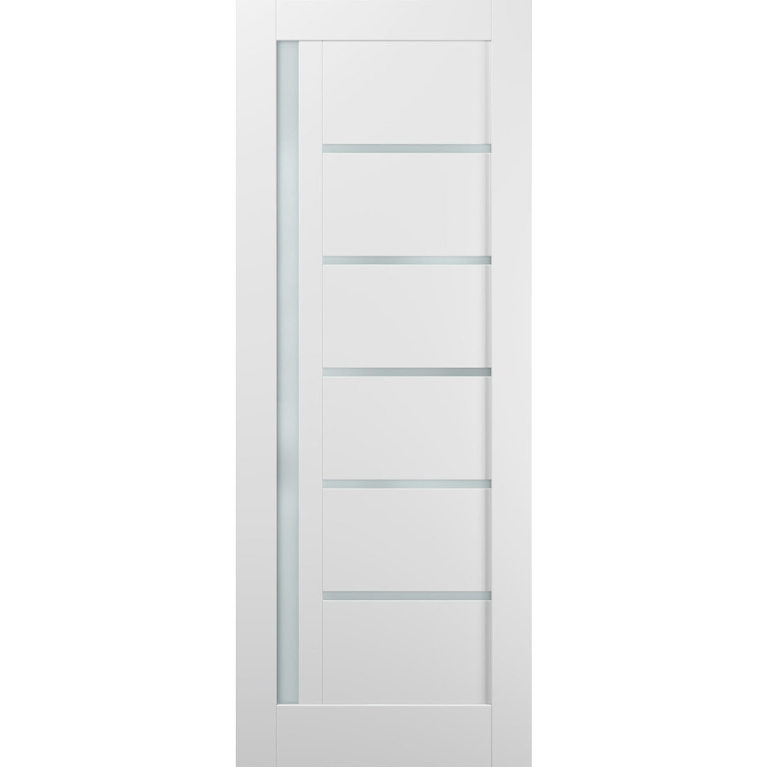 Quadro Frosted Glass Standard White Door Slab SARTODOORS 