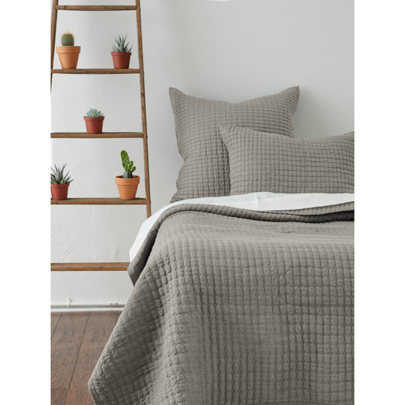 Cathalina Linen Sham, Standard, Platinum Gray