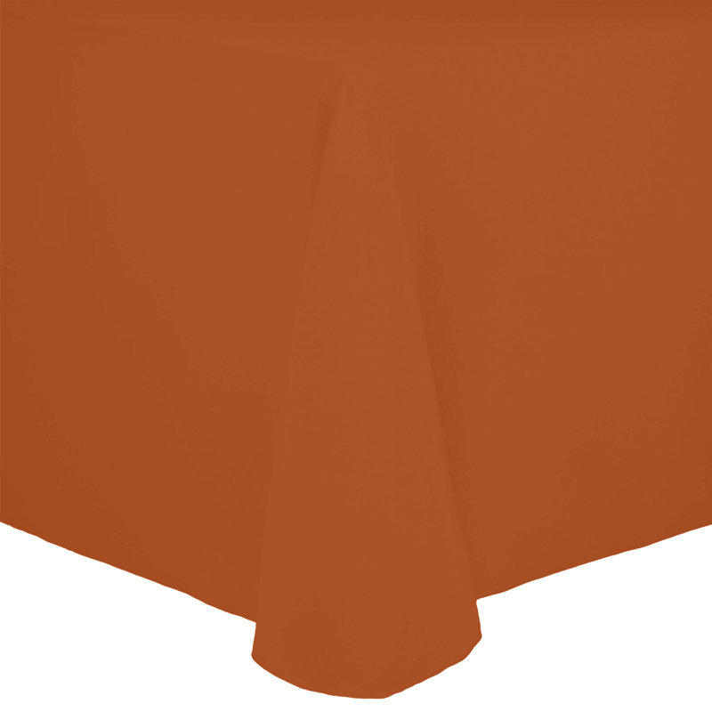 Solid Color Round Tablecloth, 5, 108" x 156", Orange