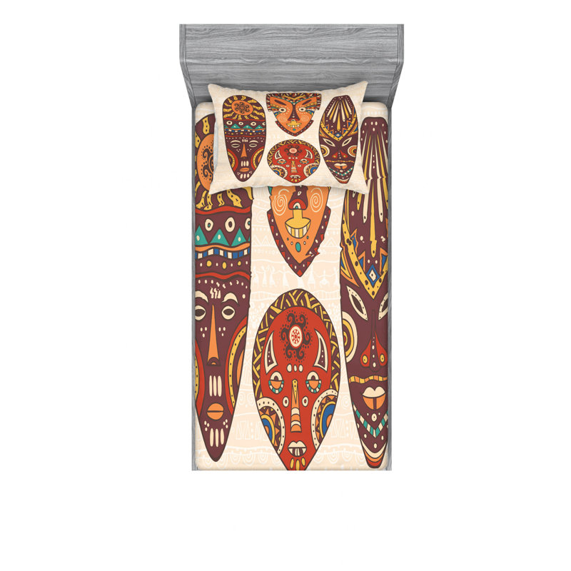 Ensemble de draps Mask, Ensemble de draps pour lit simple avec drap-housse