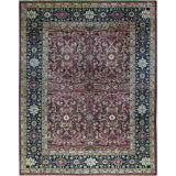Wool Oriental Area Rug in Rust/Black