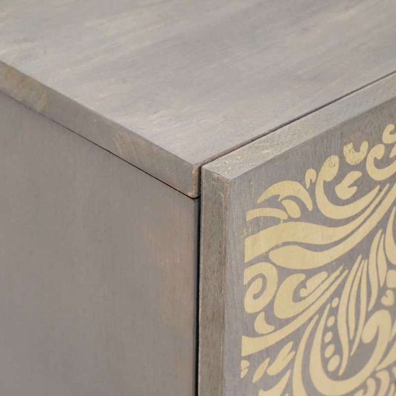 Solid Wood Rectangle Accent Cabinet
