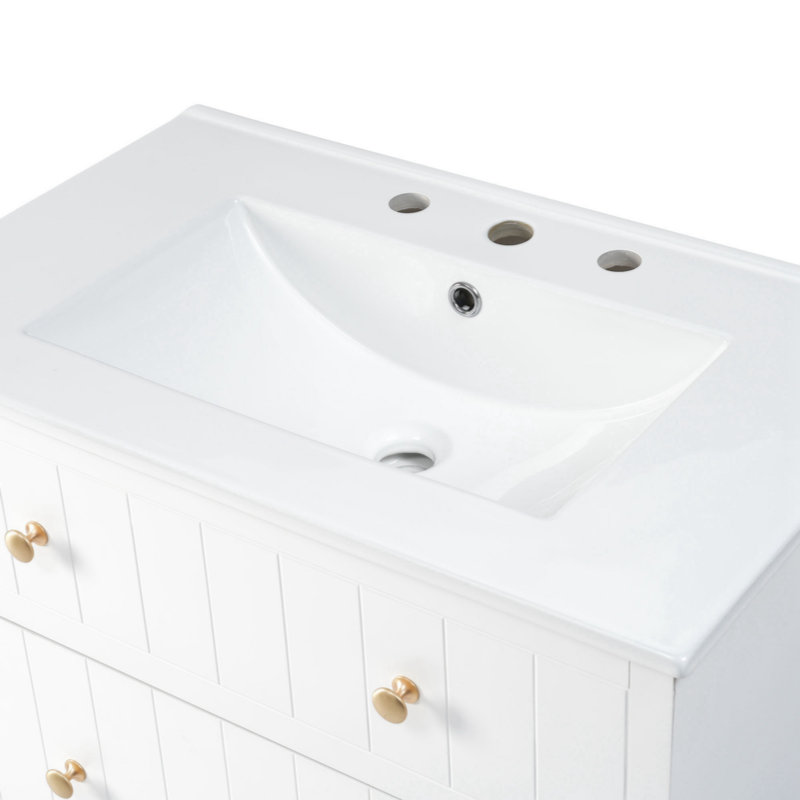 Wenty 29.9'' Ceramic Rectangular Bathroom Sink