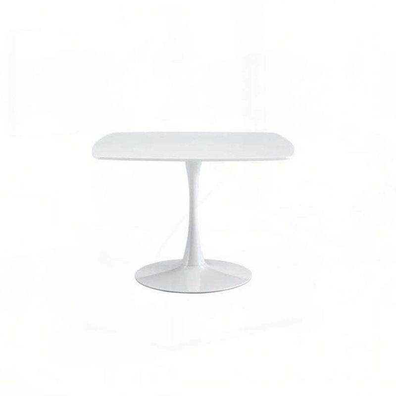 Table de salle à manger 42,12 ", Blanc, Blanc, H 28,93 po x l 42,12 po x P 42,12 po