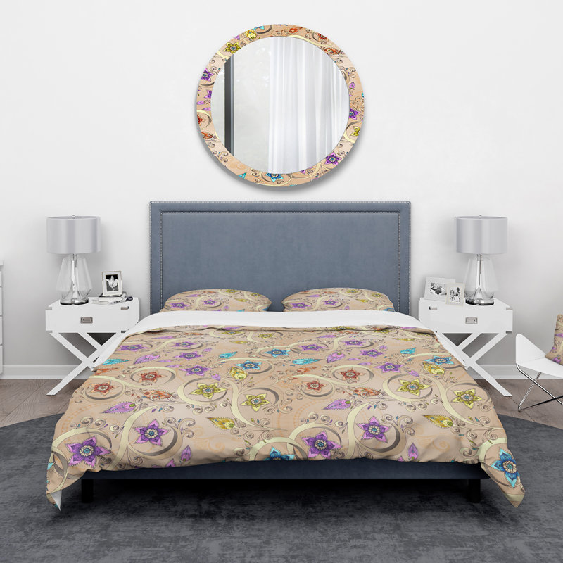 Ensemble de housse de couette rétro, Housse de couette très grand + 2 taies décoratives