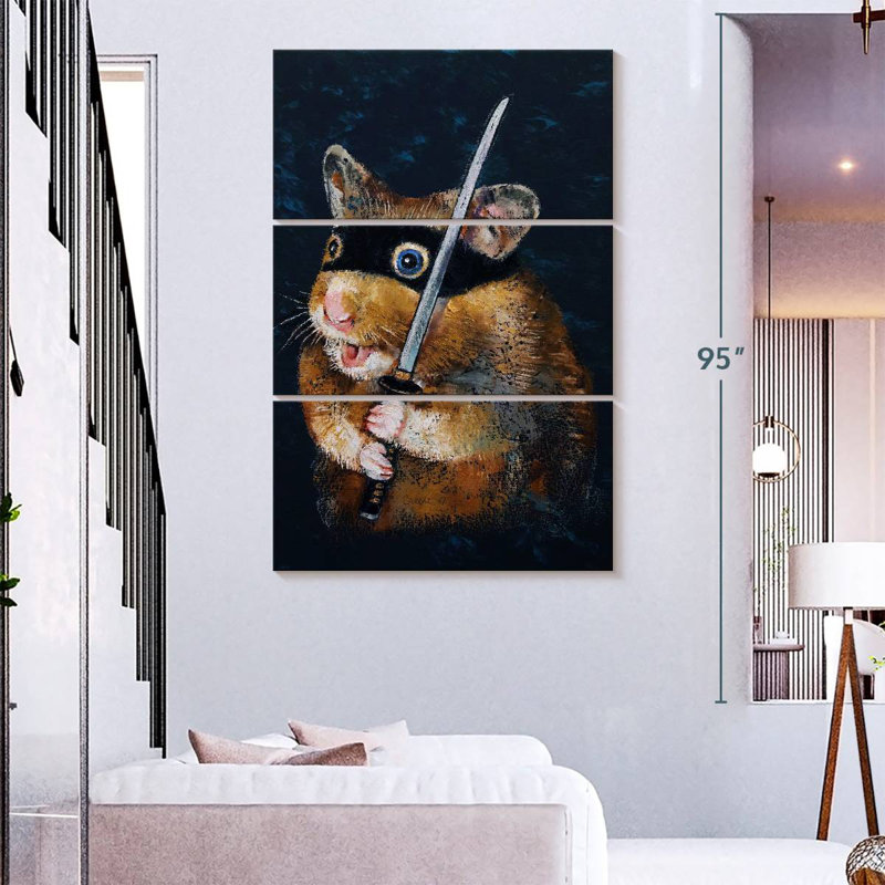 Brampt Ninja Hamster, 74" H x 48" W