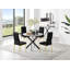Tierra Modern Chrome Metal & Glass Round Dining Table Set with 4 Quilted Velvet Chairs-88388877-88388860-88388859