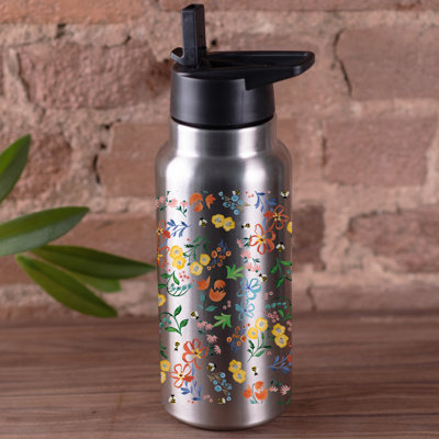 Cheery Floral and Bee Pattern 32 oz. Tumbler