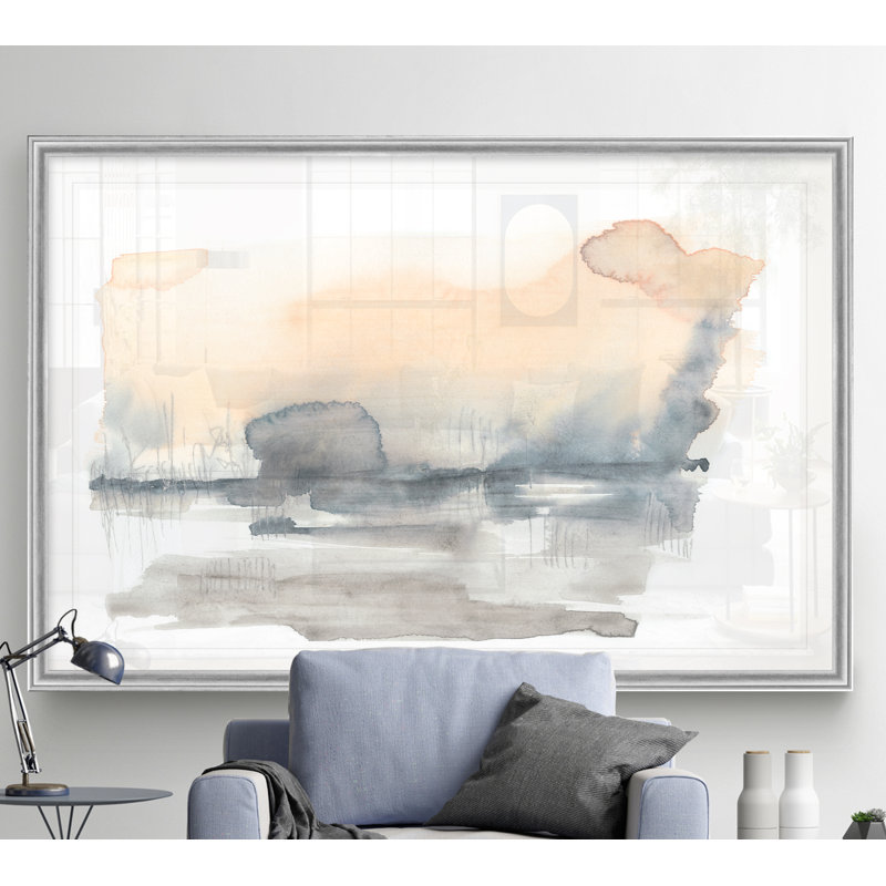 «Blush Haze I», reproduction d'art sur toile, H 18,5 po x l 24,5 po x P 1,5 po, Cadre noir