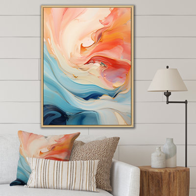 «Teen Secrets Vintage Watercolor Wavesi», reproduction d'art sur toile