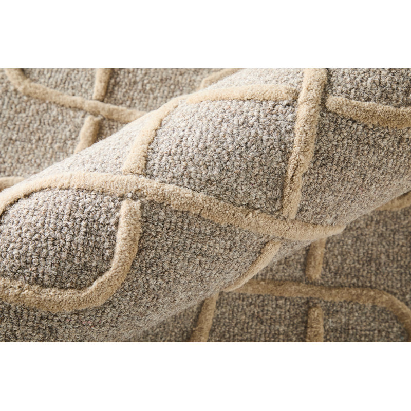 Kimball Transitional Trellis & Lattice Gray Area Rug, Rectangle 8' x 10'