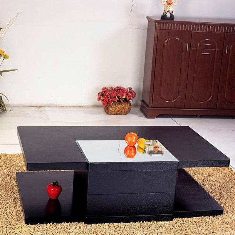 Modern Multi-level Glass-top Coffee Table