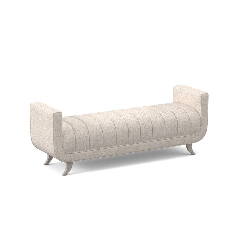 Salon Upholstered Bench, Venice Navy, Bisque