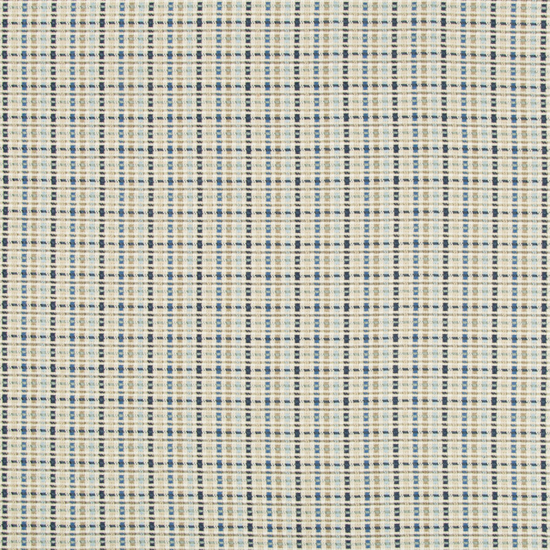 Alsace Weaves Marollen Texture Cotton Blend Fabric, Blue/Tan