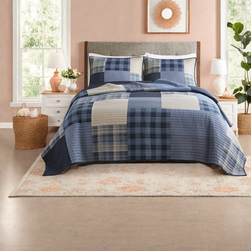 All Season Cotton Full Queen Bedding Sets, Modern Patchwork For Home