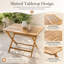 Table pliable avec un design peu encombrant pour la maison et l'extérieur