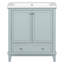Ensemble de meuble-lavabo moderne avec lavabo, armoire de salle de bain multifonctionnelle avec portes et tiroir, armoire d'appoint