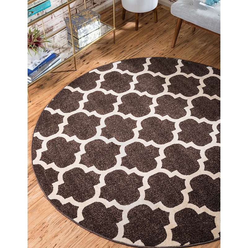Tapis brun Cohleen, Rond 8 pi