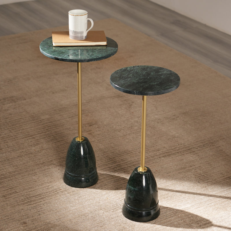 Viljami Genuine Green Marble End Table | Stylish & Durable