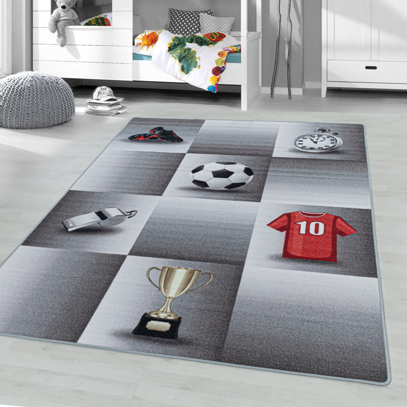 Gillies Flatweave Grey Rug, Rectangle 140 x 200cm