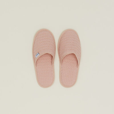 Simple Cotton Waffle Slippers