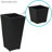 Assorted Square Black Polyrattan Outdoor Basket Planter with Liner 3-Count