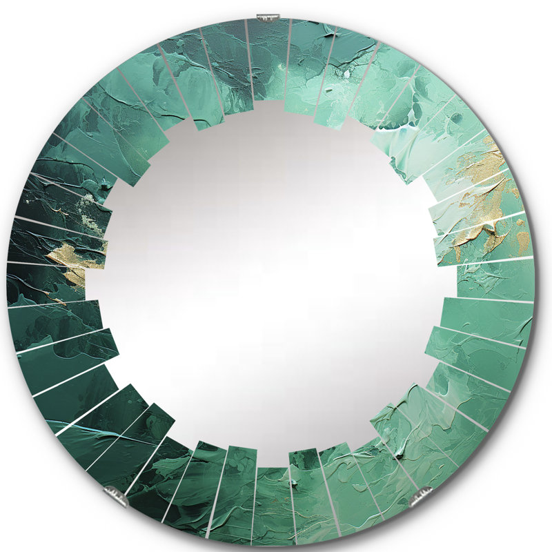 Eddysville - Miroir mural moderne rond, 24 po x 24 po