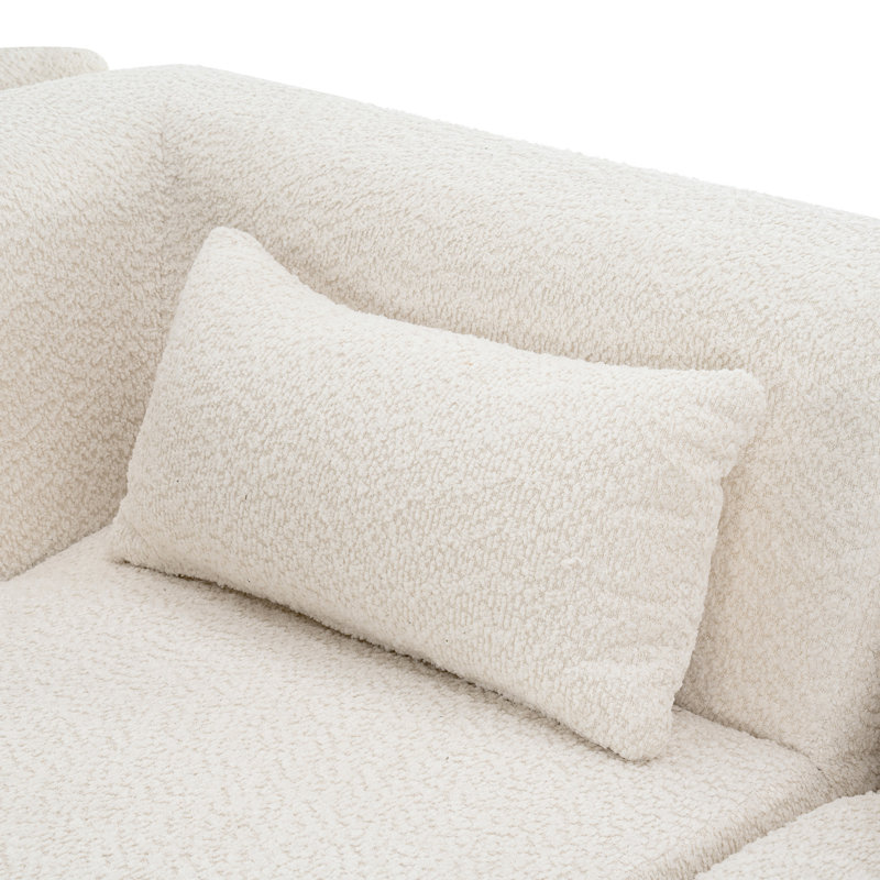 Canapé Boneless 144 ", Tissu beige