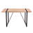 55" Rustic Industrial Dining Table For 4–6 People, Thick Engineered Wood Top With Black Metal Legs, Rectangular Kitchen & Living Room Table